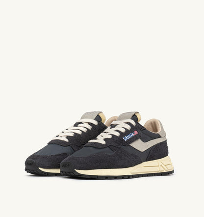 AUTRY Woman REELWIND LOW SNEAKERS IN BLACK NYLON AND SUEDE