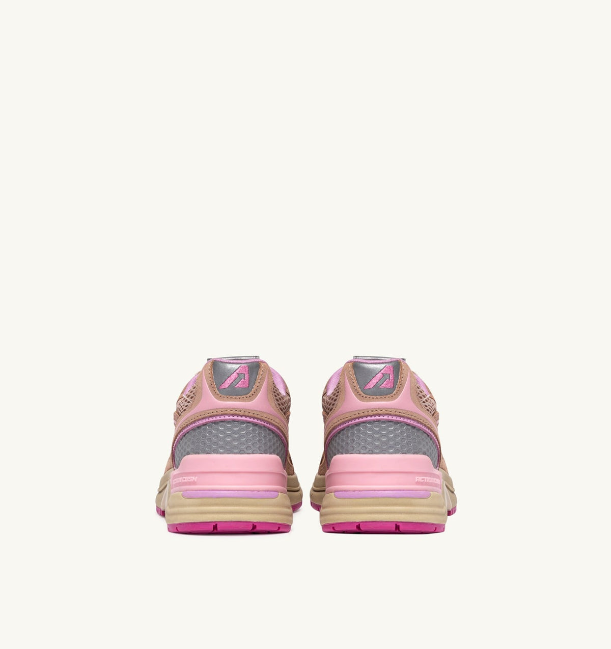 AUTRY Woman HYPERWAY SNEAKERS IN PHARD PINK AND DOLPHIN SUEDE AND MESH
