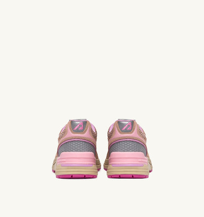 AUTRY Woman HYPERWAY SNEAKERS IN PHARD PINK AND DOLPHIN SUEDE AND MESH
