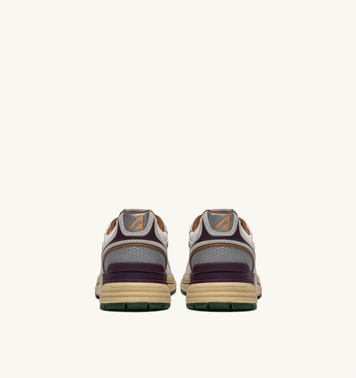 AUTRY Woman HYPERWAY SNEAKERS IN FIG AND WHITE MESH AND SUEDE