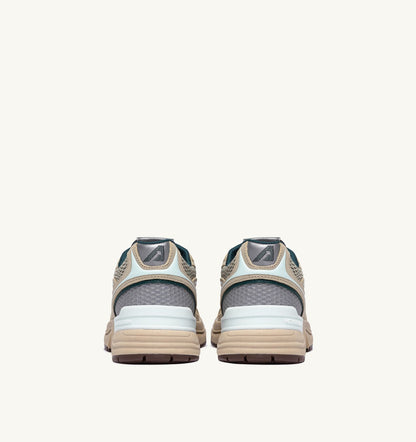AUTRY Woman HYPERWAY SNEAKERS IN ECRU AND SPA BLUE SUEDE AND MESH
