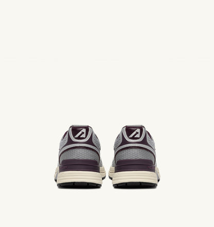 AUTRY Woman HYPERWAY SNEAKERS IN SILVER, HARBOR MIST AND FIG SYNTHETIC LEATHER AND MESH