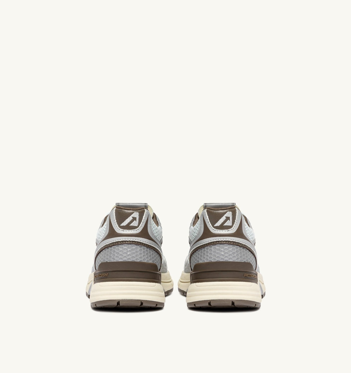 AUTRY Woman HYPERWAY SNEAKERS IN SILVER, SPA BLUE AND CHOCOLATE CHIP SYNTHETIC LEATHER AND MESH