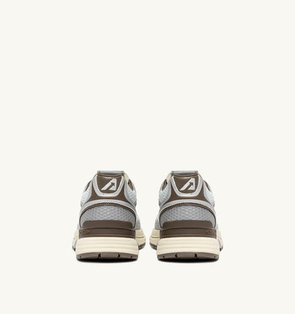AUTRY Woman HYPERWAY SNEAKERS IN SILVER, SPA BLUE AND CHOCOLATE CHIP SYNTHETIC LEATHER AND MESH