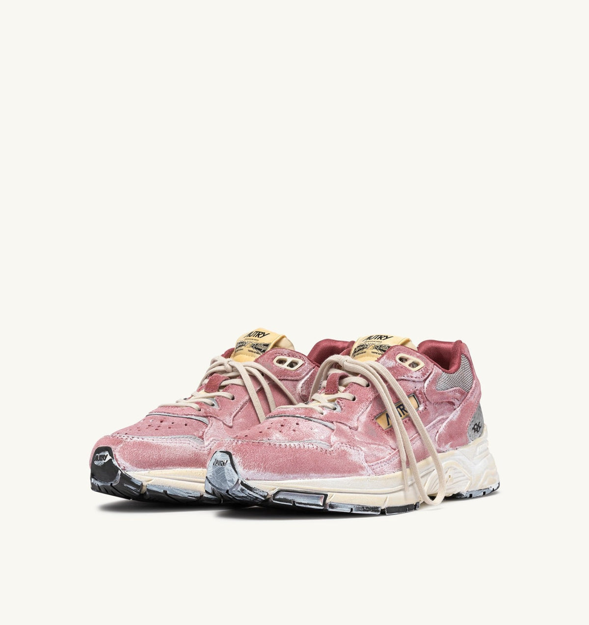 AUTRY Woman HYPERWAY SUPER VINTAGE SNEAKERS IN BABOL AND SILVER SUEDE