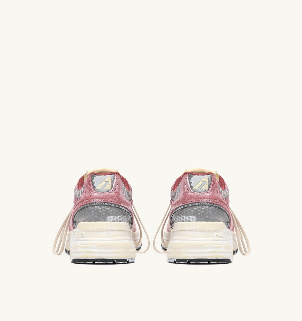 AUTRY Woman HYPERWAY SUPER VINTAGE SNEAKERS IN BABOL AND SILVER SUEDE