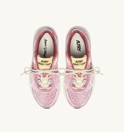 AUTRY Woman HYPERWAY SUPER VINTAGE SNEAKERS IN BABOL AND SILVER SUEDE