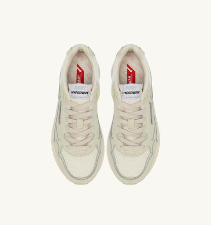 AUTRY Woman HYPERWAY SNEAKERS IN WHISPER WHITE NAPA LEATHER AND MESH