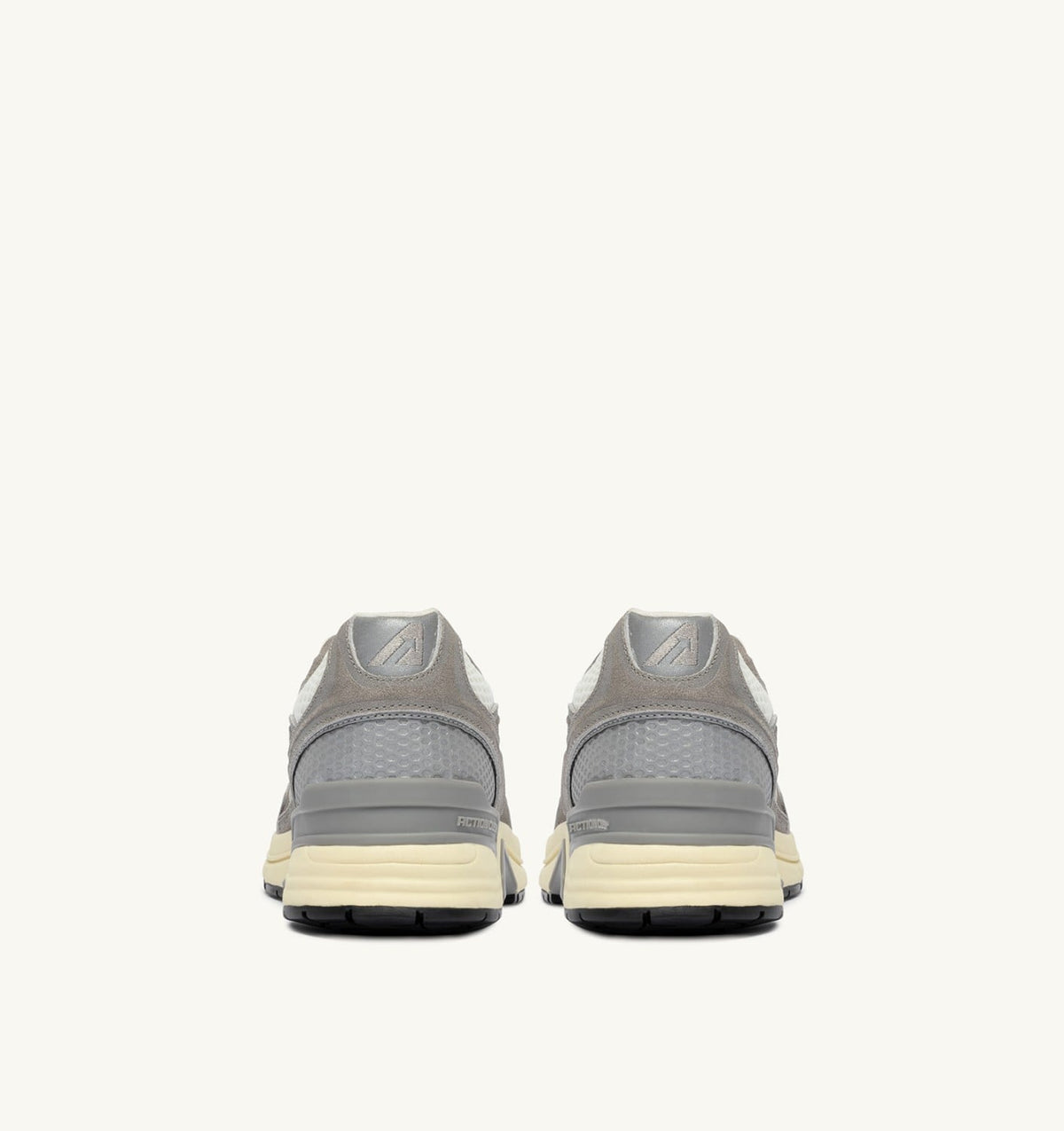 AUTRY Woman HYPERWAY SNEAKERS IN WHITE AND LEAD GRAY MESH AND SUEDE