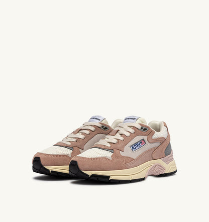 AUTRY Woman HYPERWAY SNEAKERS IN SILK AND WHITE SUEDE AND MESH