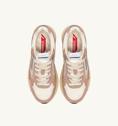 AUTRY Woman HYPERWAY SNEAKERS IN SILK AND WHITE SUEDE AND MESH