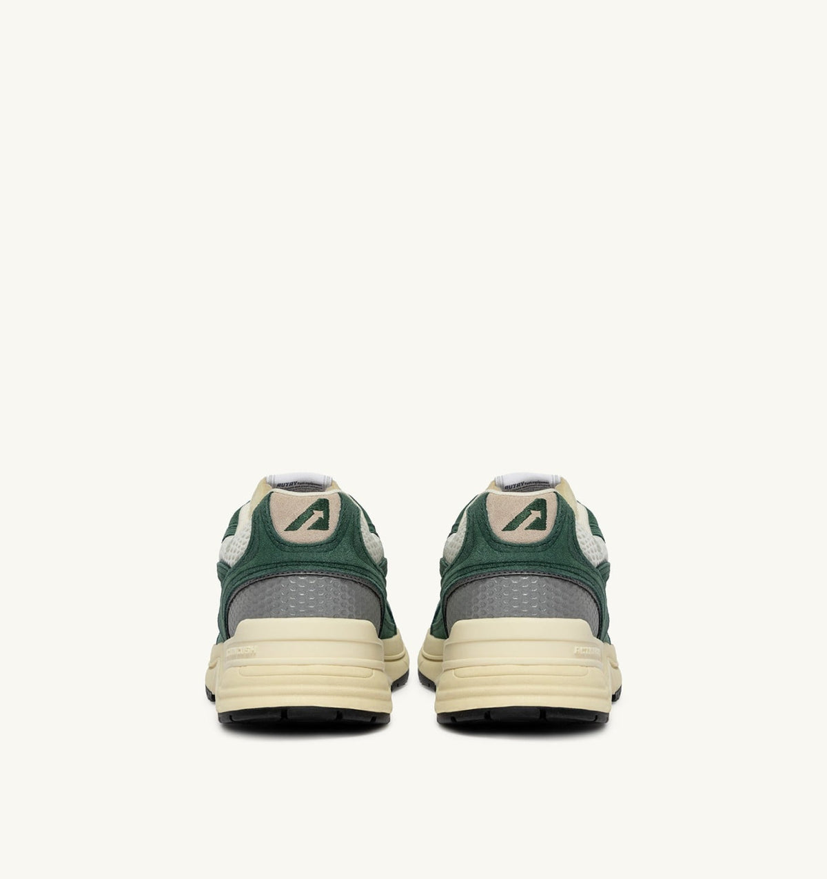 AUTRY Woman HYPERWAY SNEAKERS IN MALACHITE COLOR AND SILVER-TONE SUEDE AND MESH