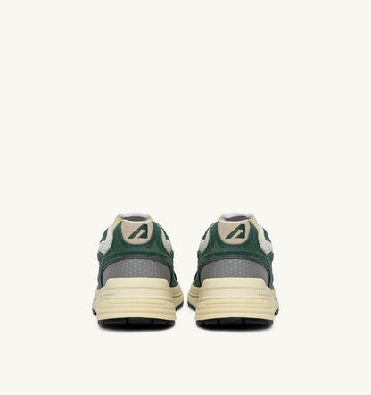 AUTRY Woman HYPERWAY SNEAKERS IN MALACHITE COLOR AND SILVER-TONE SUEDE AND MESH