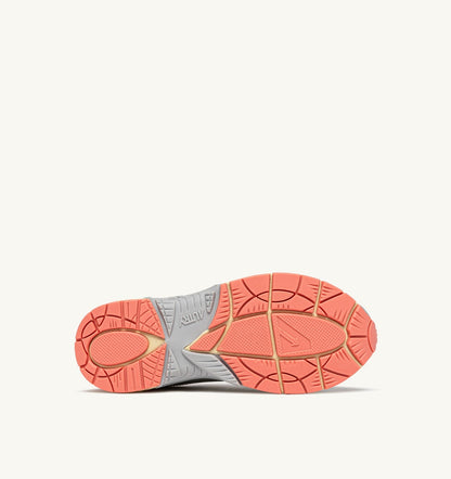 AUTRY Woman HYPERWAY SNEAKERS IN SILVER ASPARAGUS AND PEACH PINK SYNTHETIC LEATHER AND MESH