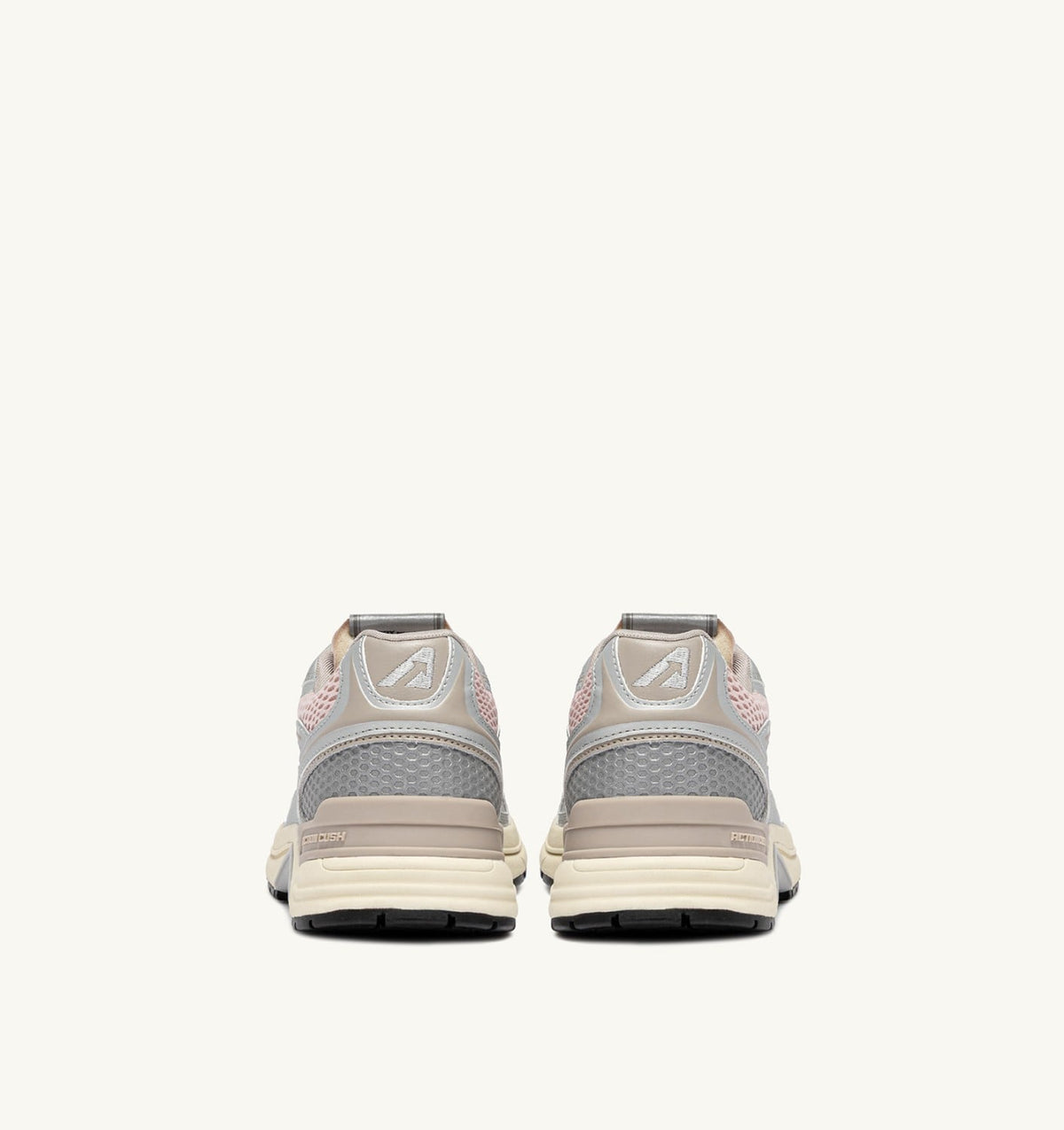 AUTRY Woman HYPERWAY SNEAKERS IN SILVER, POWDER AND FEATHER GRAY SYNTHETIC LEATHER AND MESH