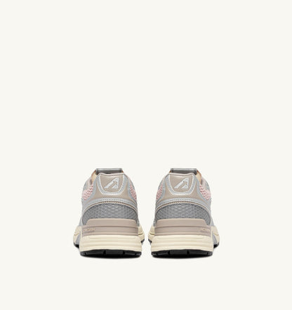 AUTRY Woman HYPERWAY SNEAKERS IN SILVER, POWDER AND FEATHER GRAY SYNTHETIC LEATHER AND MESH