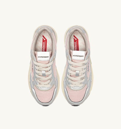 AUTRY Woman HYPERWAY SNEAKERS IN SILVER, POWDER AND FEATHER GRAY SYNTHETIC LEATHER AND MESH