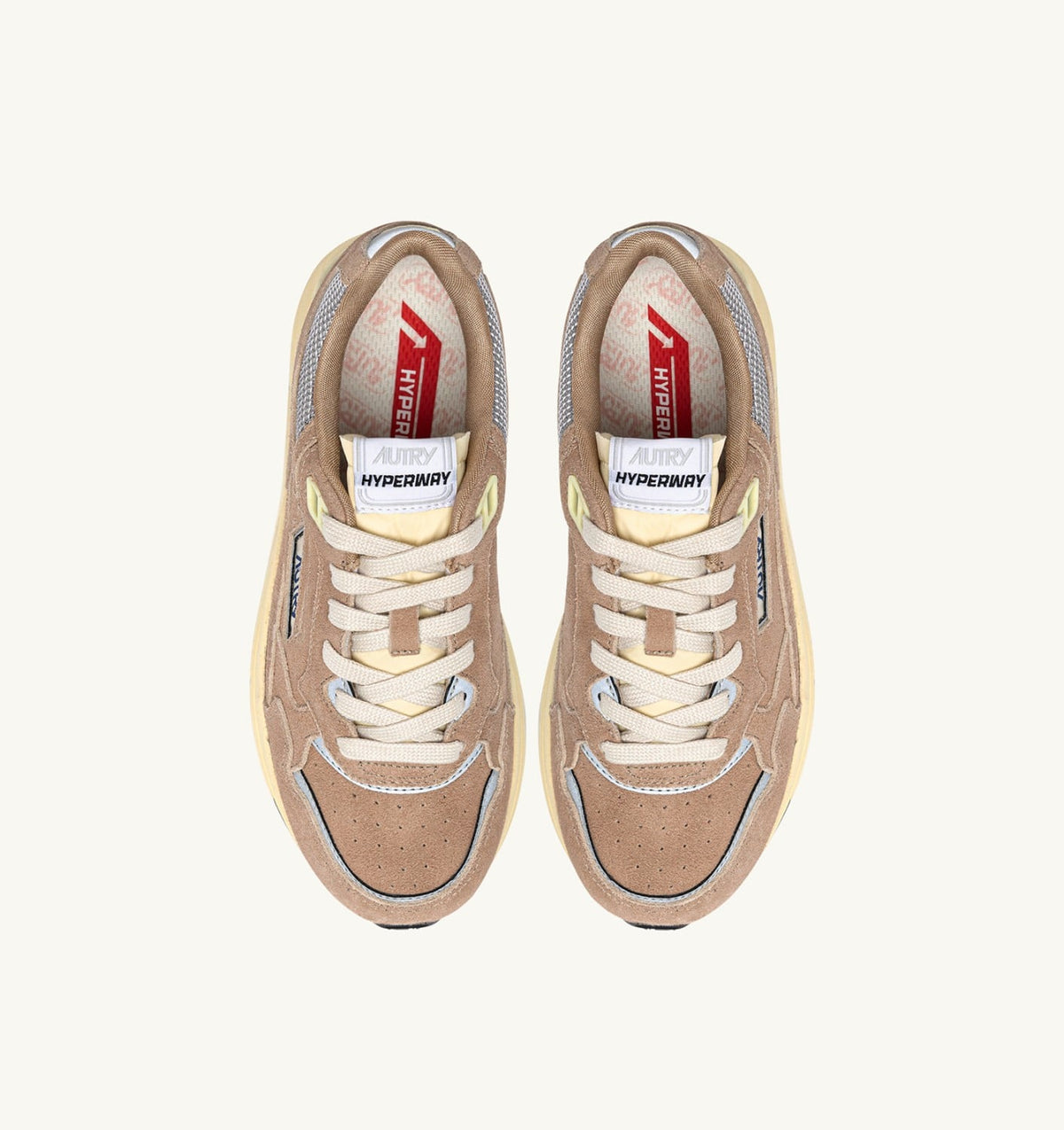 AUTRY Woman HYPERWAY SNEAKERS IN SOUTHERN MOONLIGHT AND SILVER MESH AND SUEDE