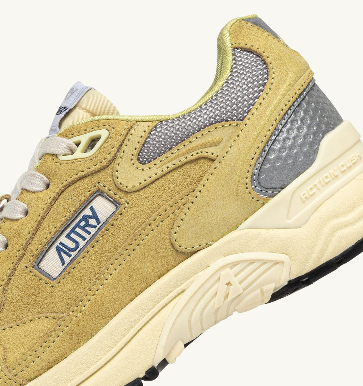 AUTRY Woman HYPERWAY SNEAKERS IN SOUTHERN MOSS AND SILVER MESH AND SUEDE