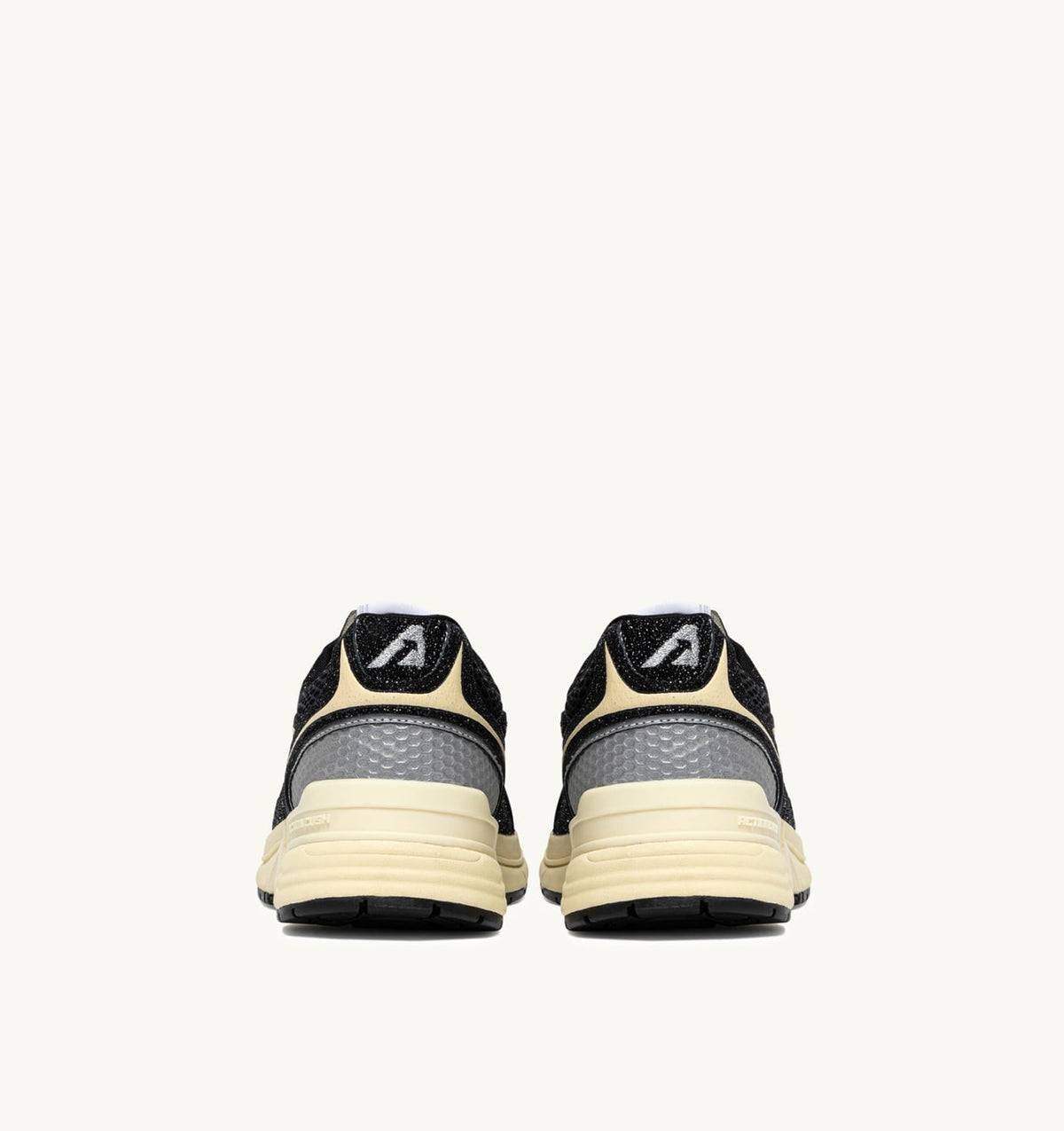 AUTRY Woman HYPERWAY SNEAKERS IN GLITTER BLACK MESH AND LEATHER