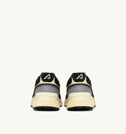 AUTRY Woman HYPERWAY SNEAKERS IN GLITTER BLACK MESH AND LEATHER