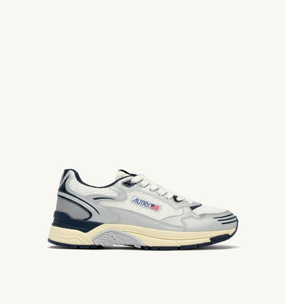 AUTRY Woman HYPERWAY SNEAKERS IN WHITE SILVER AND SPACE SYNTHETIC LEATHER AND MESH