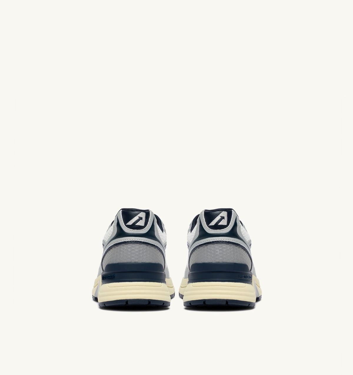 AUTRY Woman HYPERWAY SNEAKERS IN WHITE SILVER AND SPACE SYNTHETIC LEATHER AND MESH