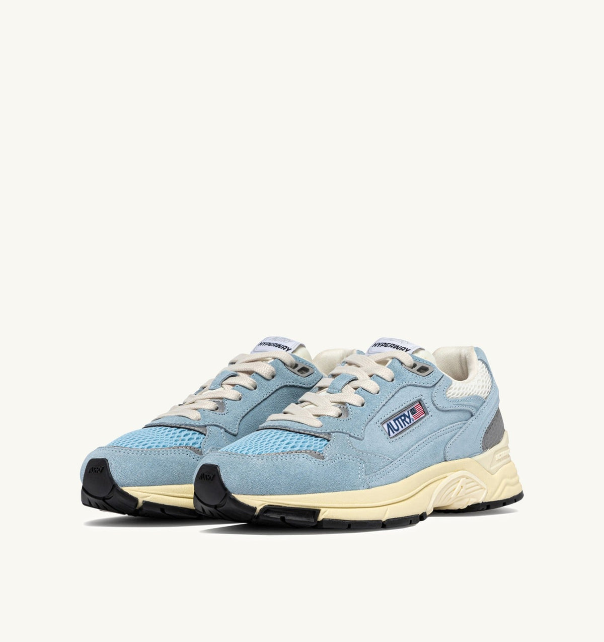 AUTRY Woman HYPERWAY SNEAKERS IN PORTOFINO AND MARSHMALLOW MESH AND SUEDE