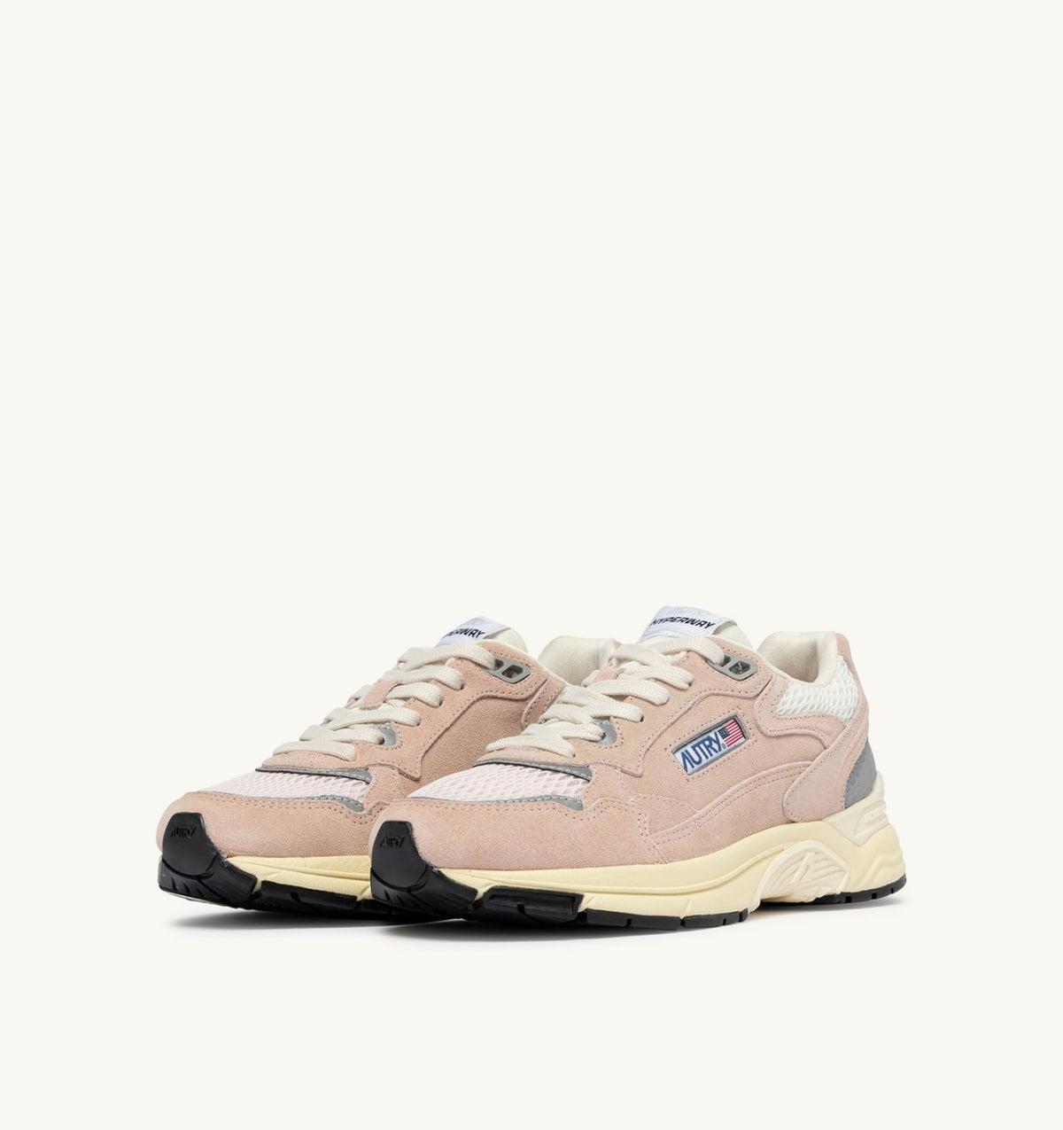 AUTRY Woman HYPERWAY SNEAKERS IN SILK AND MARSHMALLOW MESH AND SUEDE