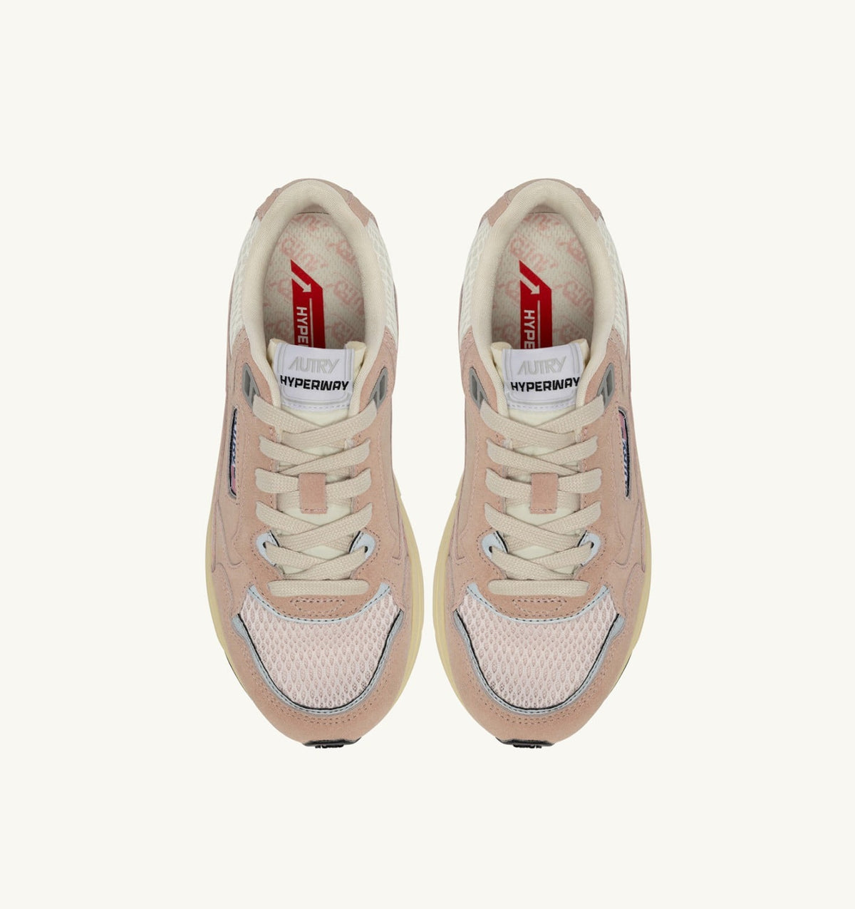 AUTRY Woman HYPERWAY SNEAKERS IN SILK AND MARSHMALLOW MESH AND SUEDE