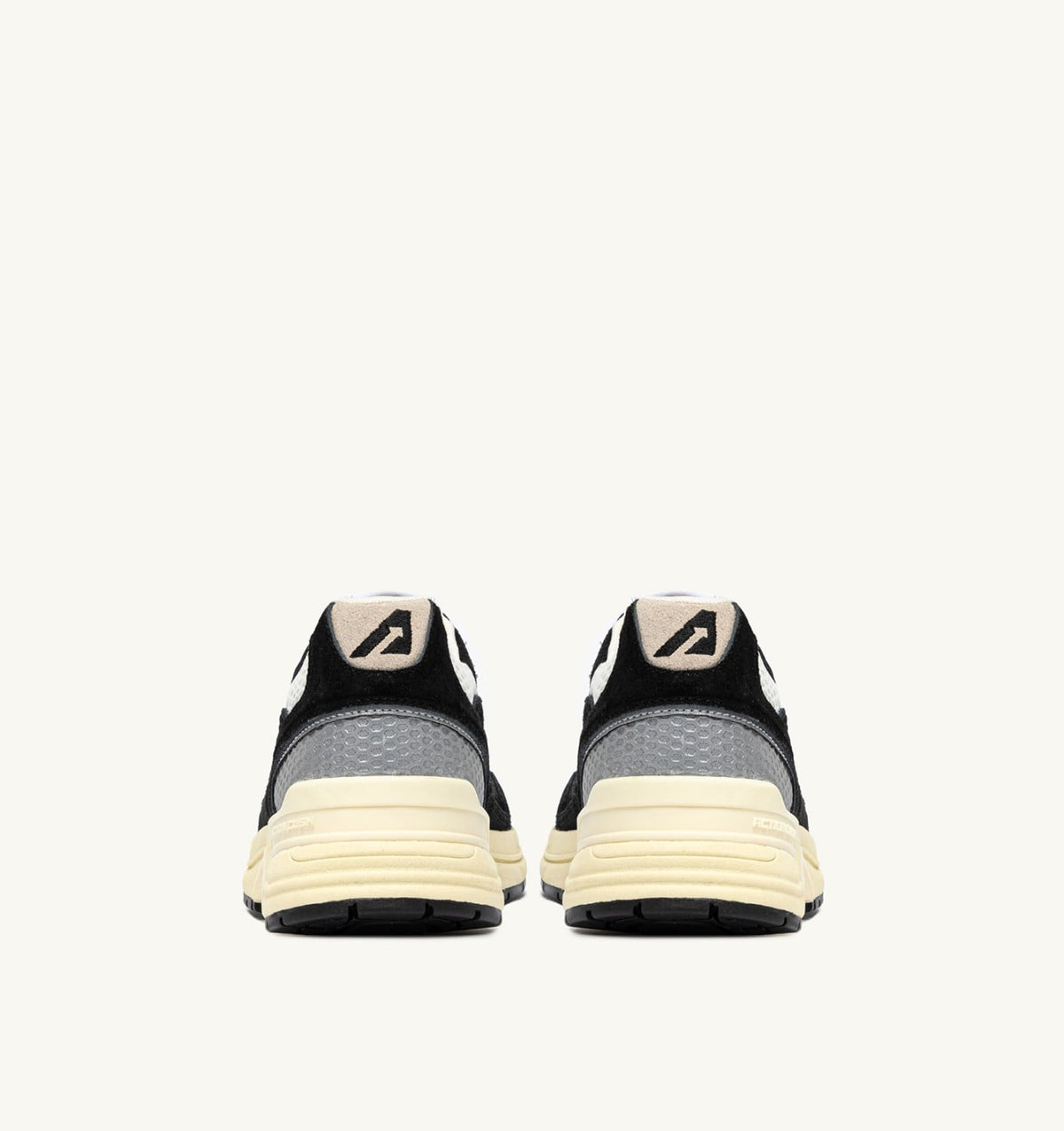AUTRY Woman HYPERWAY SNEAKERS IN BLACK AND SILVER-TONE SUEDE AND MESH