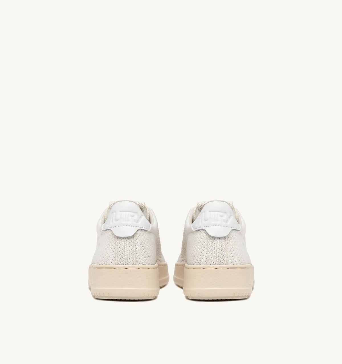 AUTRY Woman MEDALIST EASEKNIT LOW SNEAKERS IN IVORY WHITE KNIT