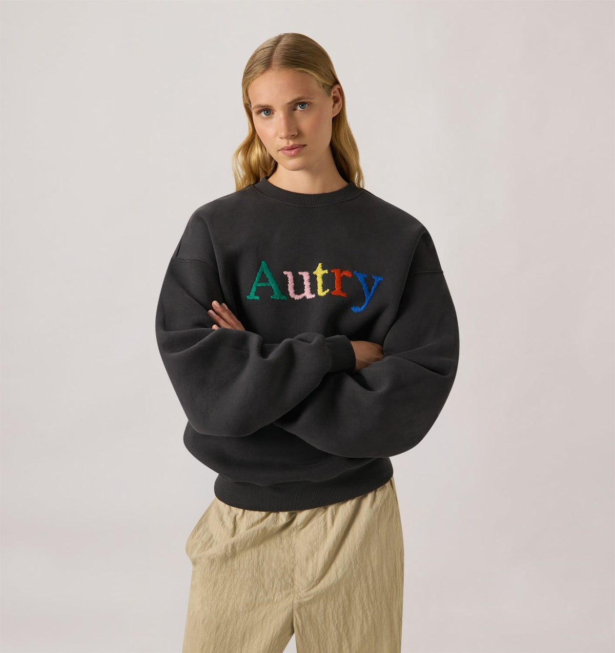 AUTRY Woman|Man SWEATSHIRT WITH MULTICOLOR LOGO UNISEX