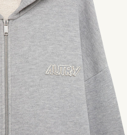 AUTRY Woman|Man TONAL LOGO FULL ZIP HOODIE UNISEX
