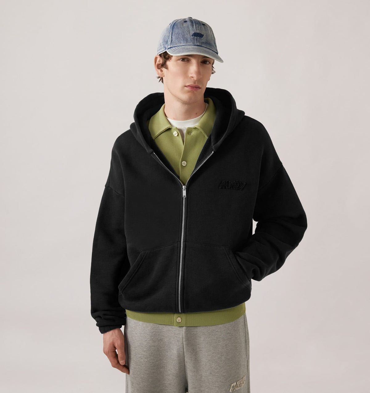 AUTRY Woman|Man TONAL LOGO FULL ZIP HOODIE UNISEX