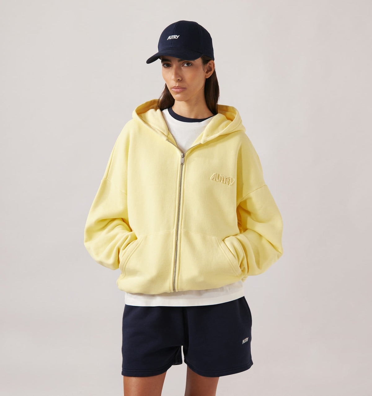AUTRY Woman|Man TONAL LOGO FULL ZIP HOODIE UNISEX
