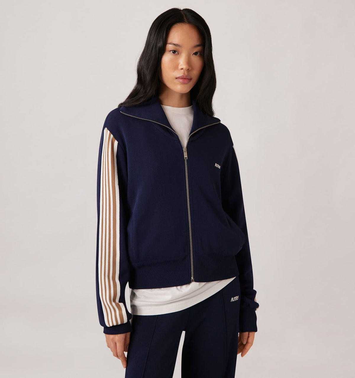 AUTRY Woman KNITTED TENNIS VISCOSE ZIP JACKET WOMAN
