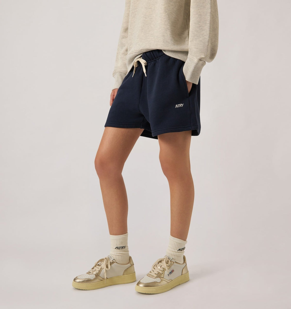 AUTRY Woman EMBROIDERED LOGO SHORTS WOMAN