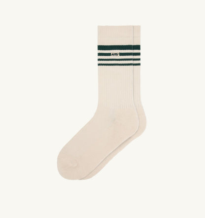 AUTRY Woman|Man JACQUARD SOCKS WITH LOGO AND STRIPES UNISEX