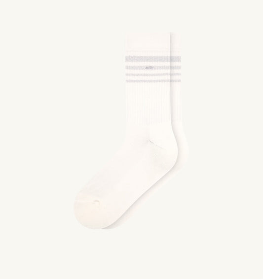 AUTRY Woman|Man LUREX JACQUARD SOCKS WITH LOGO AND STRIPES UNISEX