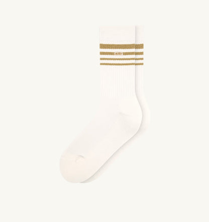 AUTRY Woman|Man LUREX JACQUARD SOCKS WITH LOGO AND STRIPES UNISEX