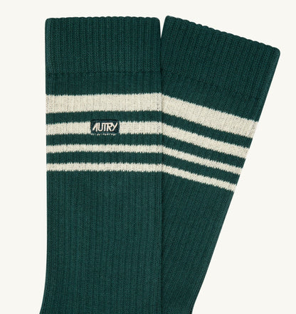 AUTRY Woman|Man SOCKS WITH EMBROIDERED LOGO AND STRIPES UNISEX
