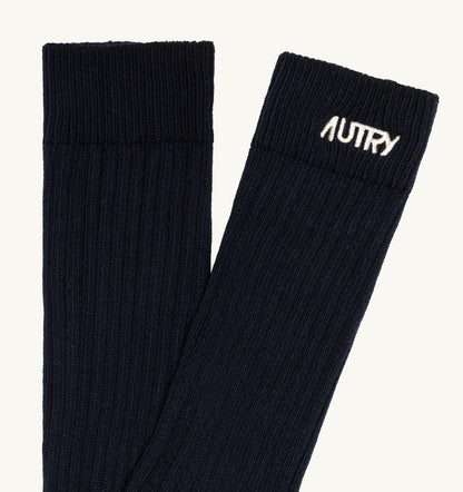 AUTRY Woman|Man RIBBED SOCKS WITH EMBROIDERED LOGO UNISEX