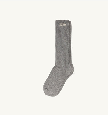 AUTRY Woman|Man RIBBED SOCKS WITH EMBROIDERED LOGO UNISEX
