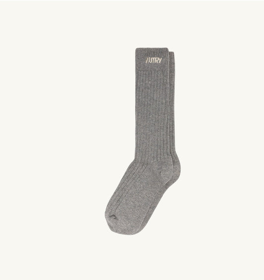 AUTRY Woman|Man RIBBED SOCKS WITH EMBROIDERED LOGO UNISEX