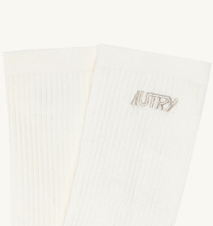AUTRY Woman COTTON TERRY SOCKS WITH LUREX LOGO
