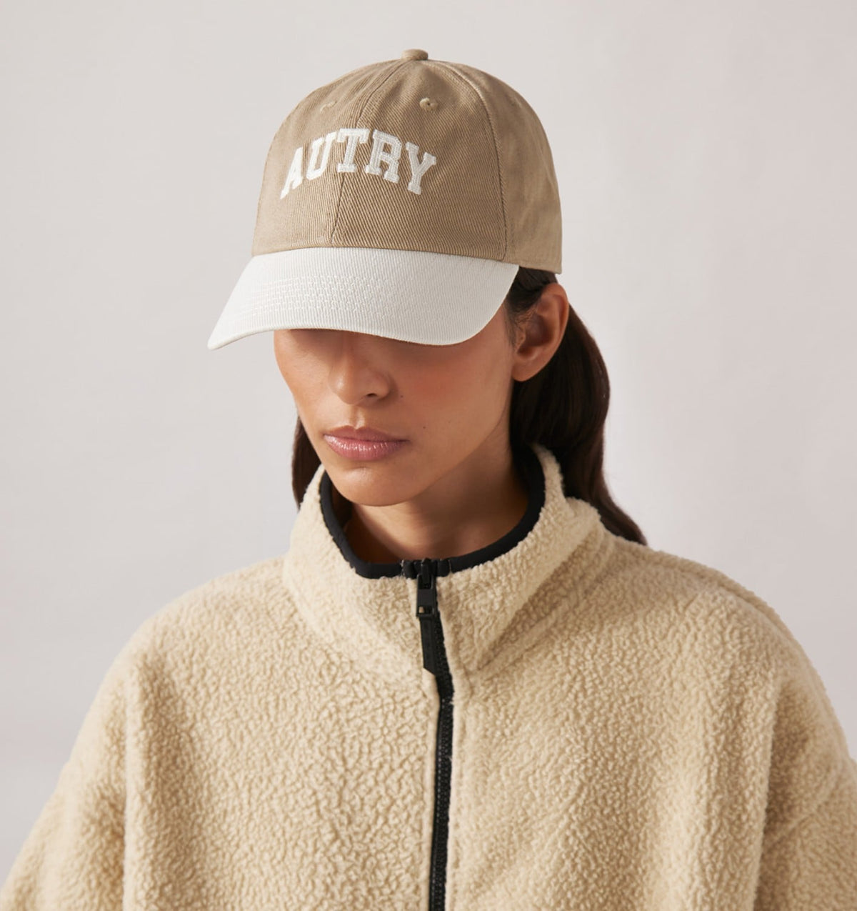 AUTRY Woman|Man BI-COLOR BASEBALL CAP WITH EMBROIDERY LOGO UNISEX