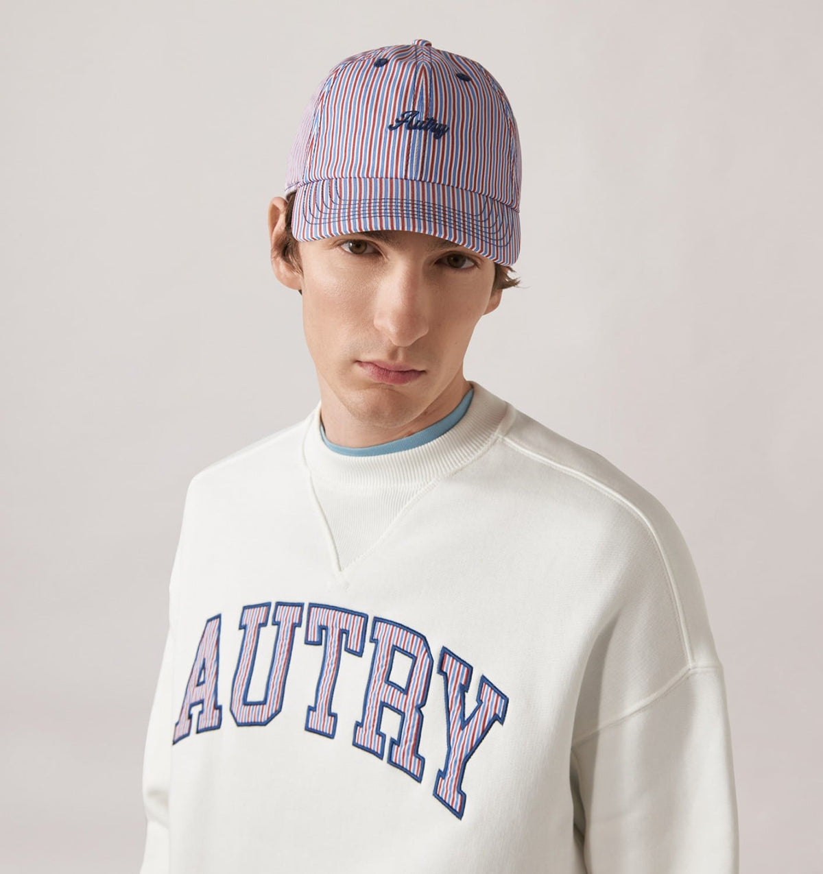 AUTRY Woman|Man BASEBALL CAP IN STRIPED COTTON UNISEX