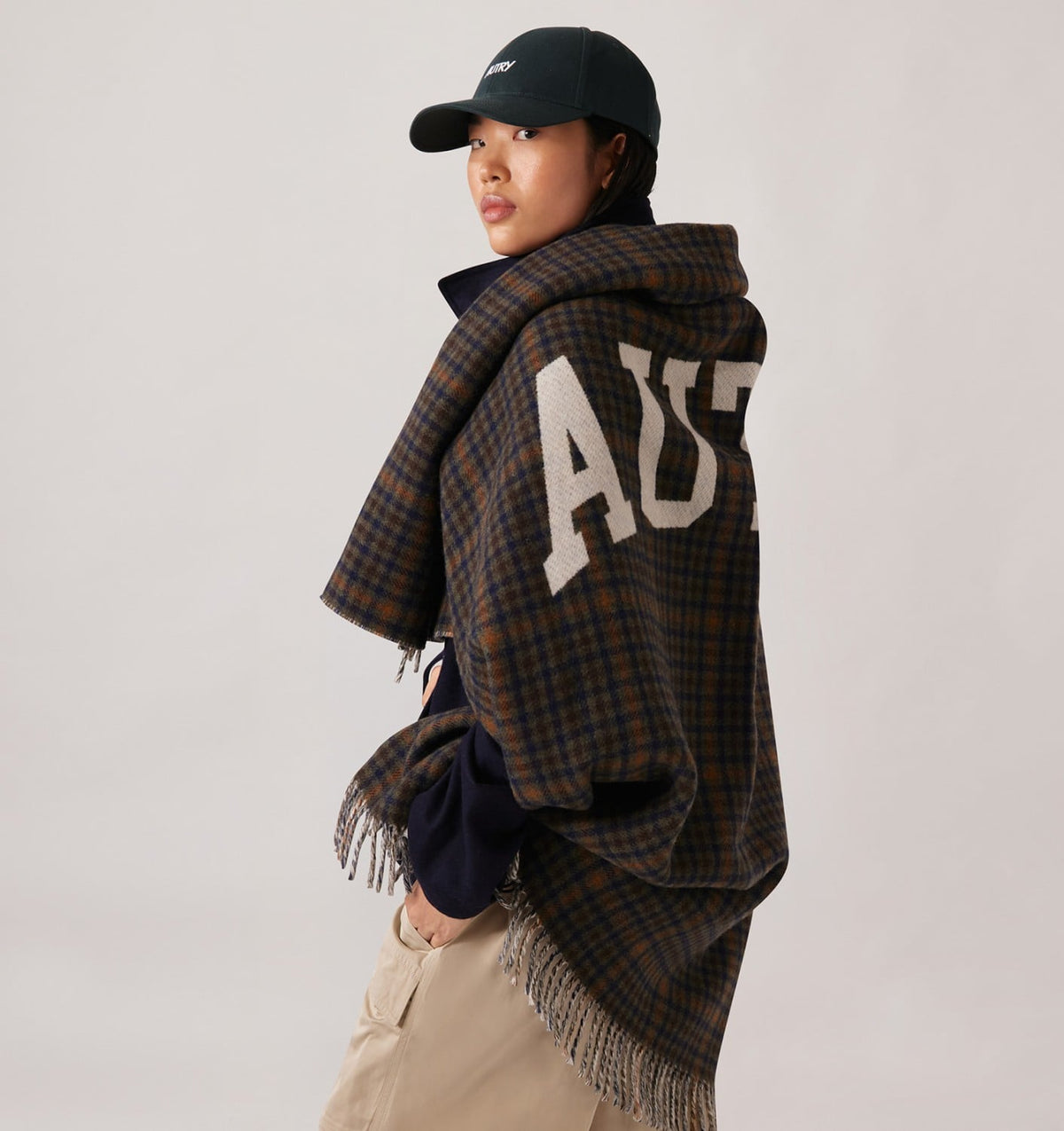 AUTRY Woman|Man CHECKED BLANKET WITH MAXI LOGO UNISEX