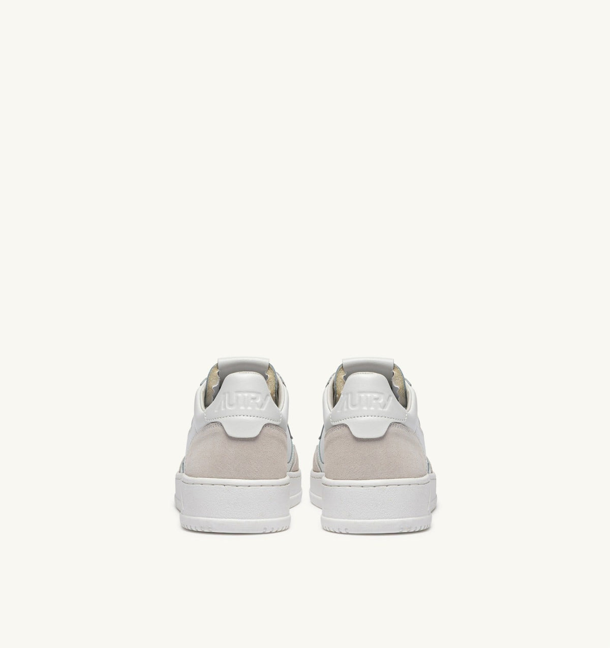 AUTRY Man MEDALIST LOW SNEAKERS IN WHITE LEATHER AND SUEDE
